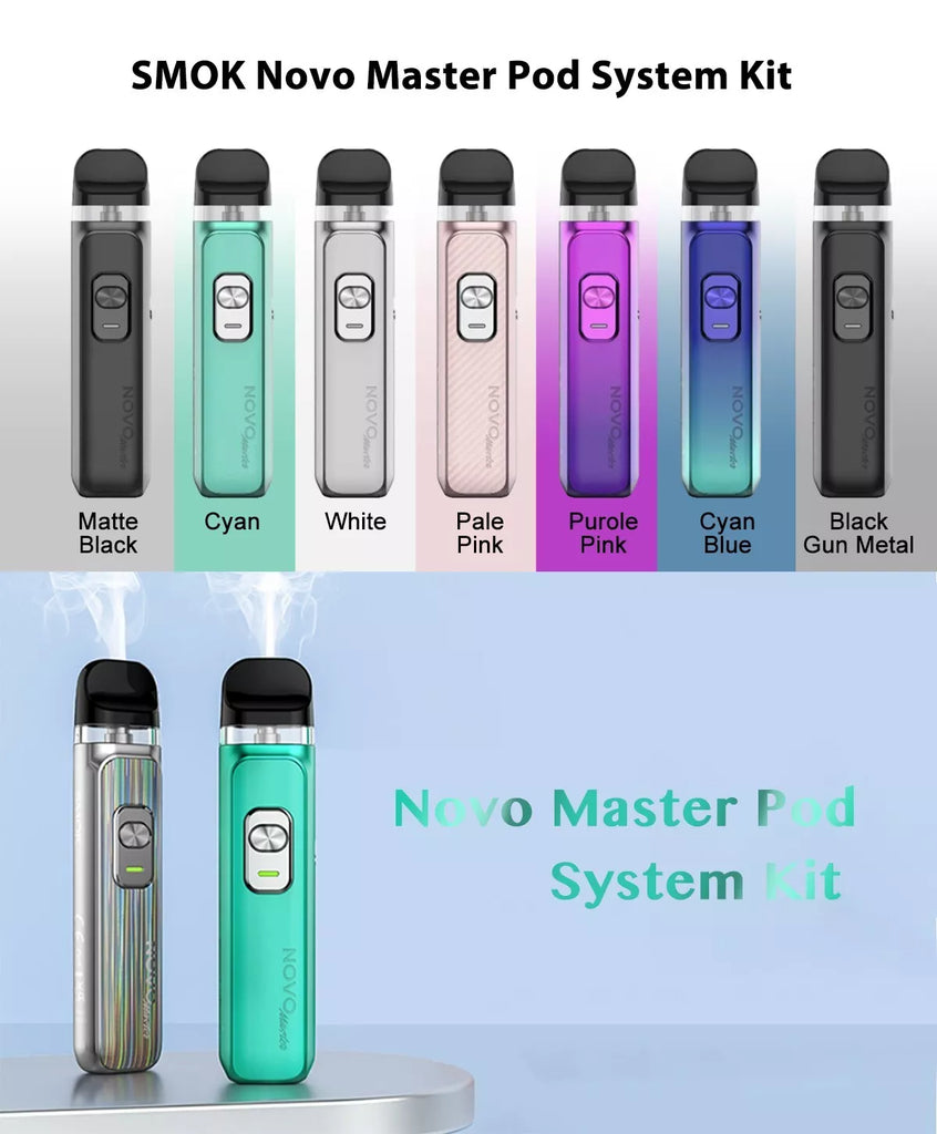 SMOK Novo Master Pod Kit 30W 1000mAh – TPD Compliant Vape Pen | Mesh Coil | 2ML Refillable Pods | UK Version