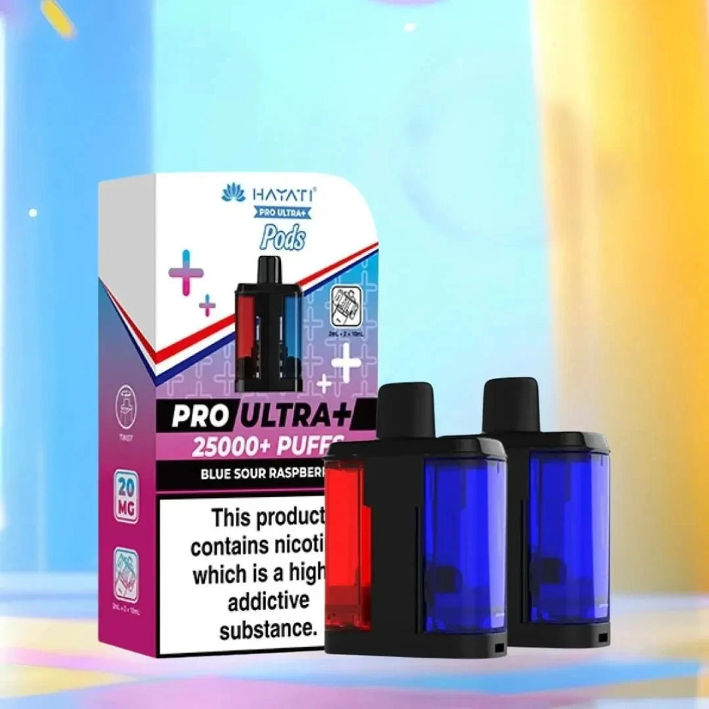 Hayati Pro Ultra Plus 25K Replacement Pods – Pack of 5 | 25,000 Puffs Per Pod | 20mg Nic Salt | Mesh Coil | MTL Vape Refill