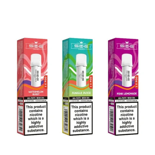 SKE Crystal Vape Pro Prefilled Pods – 20mg Nic Salt | 2ml Each | Pack of 2 | Compatible with Crystal Pro Kits Only