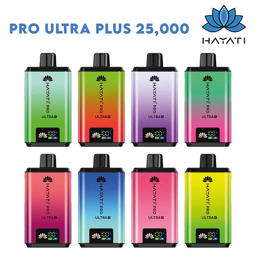 Hayati Pro Ultra Plus 25K Pod Kit with Refill Pack – 25,000 Puffs | Dual Pods + Auto Refill | 20mg Nic Salt | Rechargeable MTL Vape