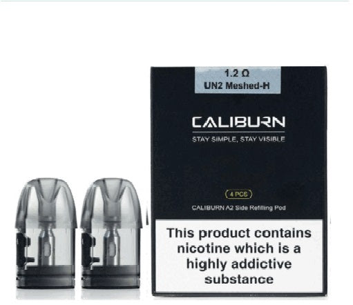 Uwell Caliburn A2 Replacement Pods 4pk 0.9Ω or 1.2Ω UN2 Meshed for Caliburn A2