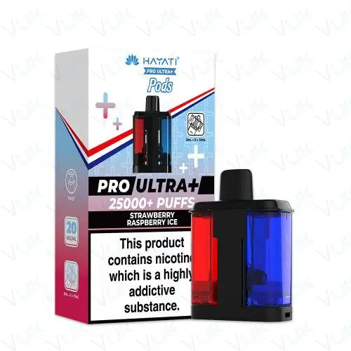 Hayati Pro Ultra Plus 25K Replacement Pods – Pack of 5 | 25,000 Puffs Per Pod | 20mg Nic Salt | Mesh Coil | MTL Vape Refill