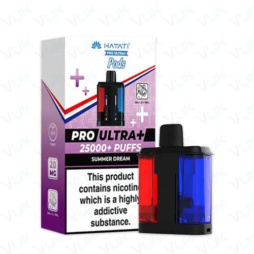 Hayati Pro Ultra Plus 25K Replacement Pods – Pack of 5 | 25,000 Puffs Per Pod | 20mg Nic Salt | Mesh Coil | MTL Vape Refill
