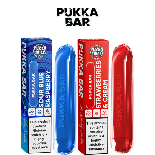 10 Pc- box Pukka Juice Bar Disposable Vape 600 Puff 2ML 20mg Nic Salt