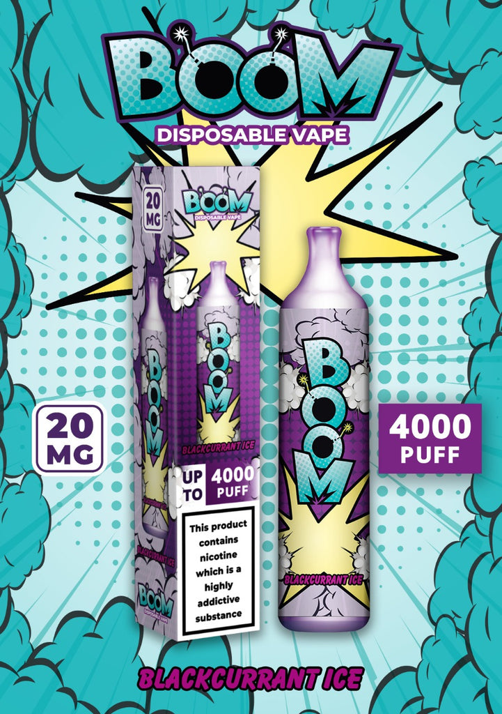 Boom Disposable Vape2 ml 20 mg  Up to 4000 Puffs Non rechargeable