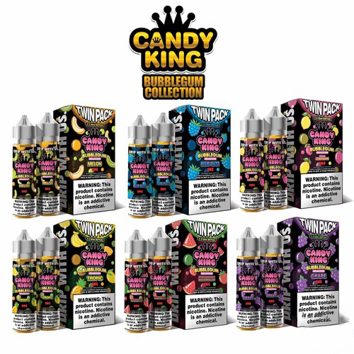 TWIN PACK CANDY YKING E LIQUID 100ML 2X50ML 0MG VAPE JUICE 70/30 SHORT FILL TPD