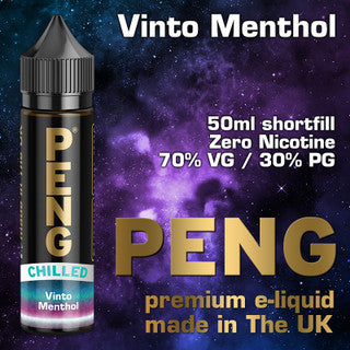 PENG E-Liquid Short Fill Vape Liquid 50ml 0mg All New Flavours UK made TPD