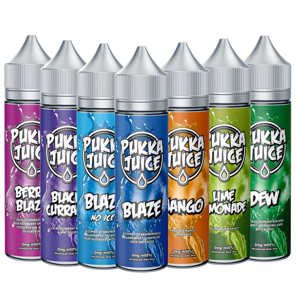 Pukka Juice E Liquid 50ml 0mg Vape Juice Blaze - Ice Range 70/30 All Flavours UK