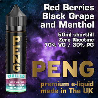 PENG E-Liquid Short Fill Vape Liquid 50ml 0mg All New Flavours UK made TPD