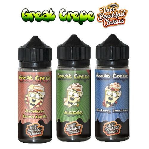 VAPE BREAKFAST CLASSICS BY GREAT CREPE E LIQUID 100ML 0MG USA MADE TPD