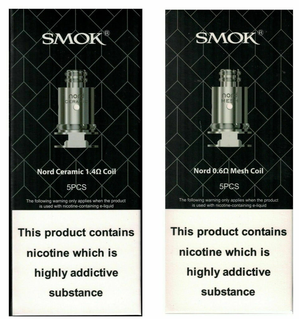 Smok Nord AIO 19 Replacement Coils Mesh 0.6 Ohm-MTL 0.8 Ohm-0.6 Ohm 5PK - Dreamlandvape