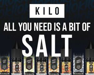 Kilo 10ml nic salt salts E liquid Flavour Vape Juice Nicotine 10MG 20MG 50% VG / 50% PG New 2021