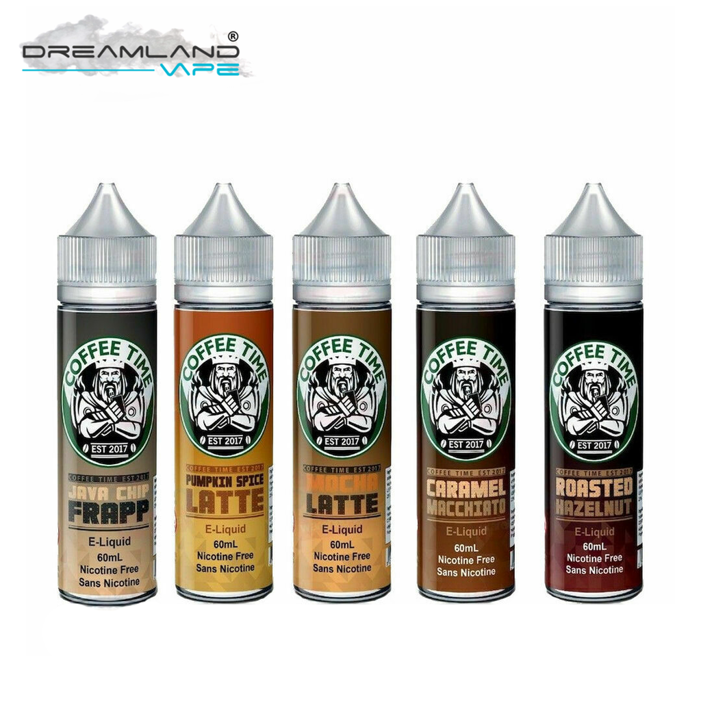 Coffee Time E-Liquid Vape Juice Multiple Flavours 50ML 0MG TPD