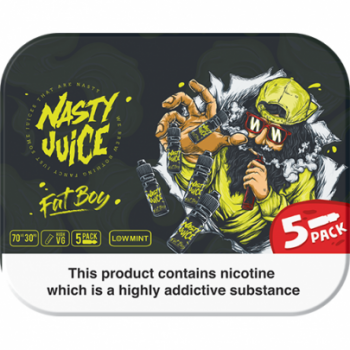 NASTY JUICE 70VG/30PG VAPE JUICE, ZERO ICOTINE 3mg, 6mg, Low Mint E Liquid, 5x 10ml -