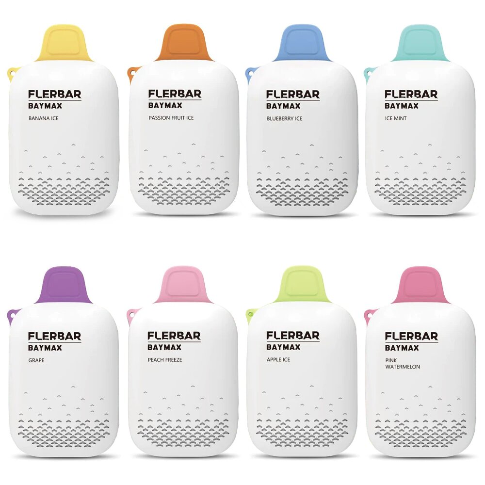 Pack of 5 FLERBAR BAYMAX 3500 DISPOSABLE POD DEVICE 0MG nic with Best New flavours