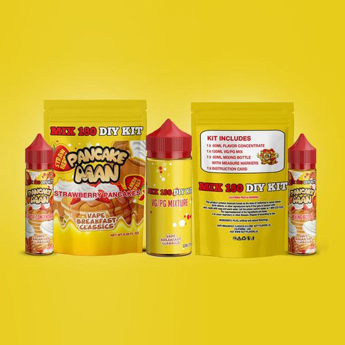 Pancake Man Strawberry Pancakes DIY Mix Kit 180ml - Dreamlandvape