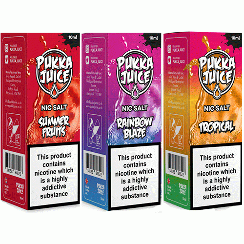 Pukka Juice Nic Salt 10ML Blaze Premium E Liquid Vape Juice 10mg / 20mg 50/50