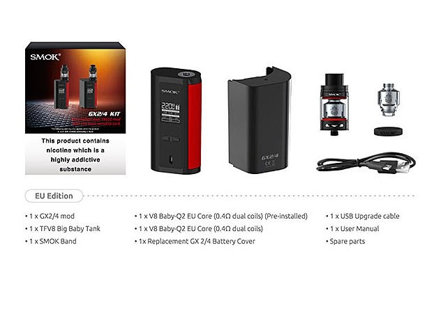 SMOK GX 2/4 Starter KIT with 4 Free Batteries Next Day Delivery