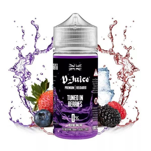 V Juice Premium E-Liquid Vape Juice 100ML 0MG TPD MADE IN UK