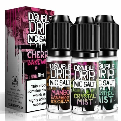 Double Drip Nic Salt 10ml E Liquid 50/50 VG Vape Juice 10mg-20mg/ml TPD