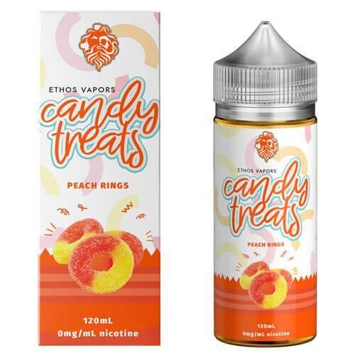 Ethos Vapors -Peach Rings Candy Treats 100ml Shortfill