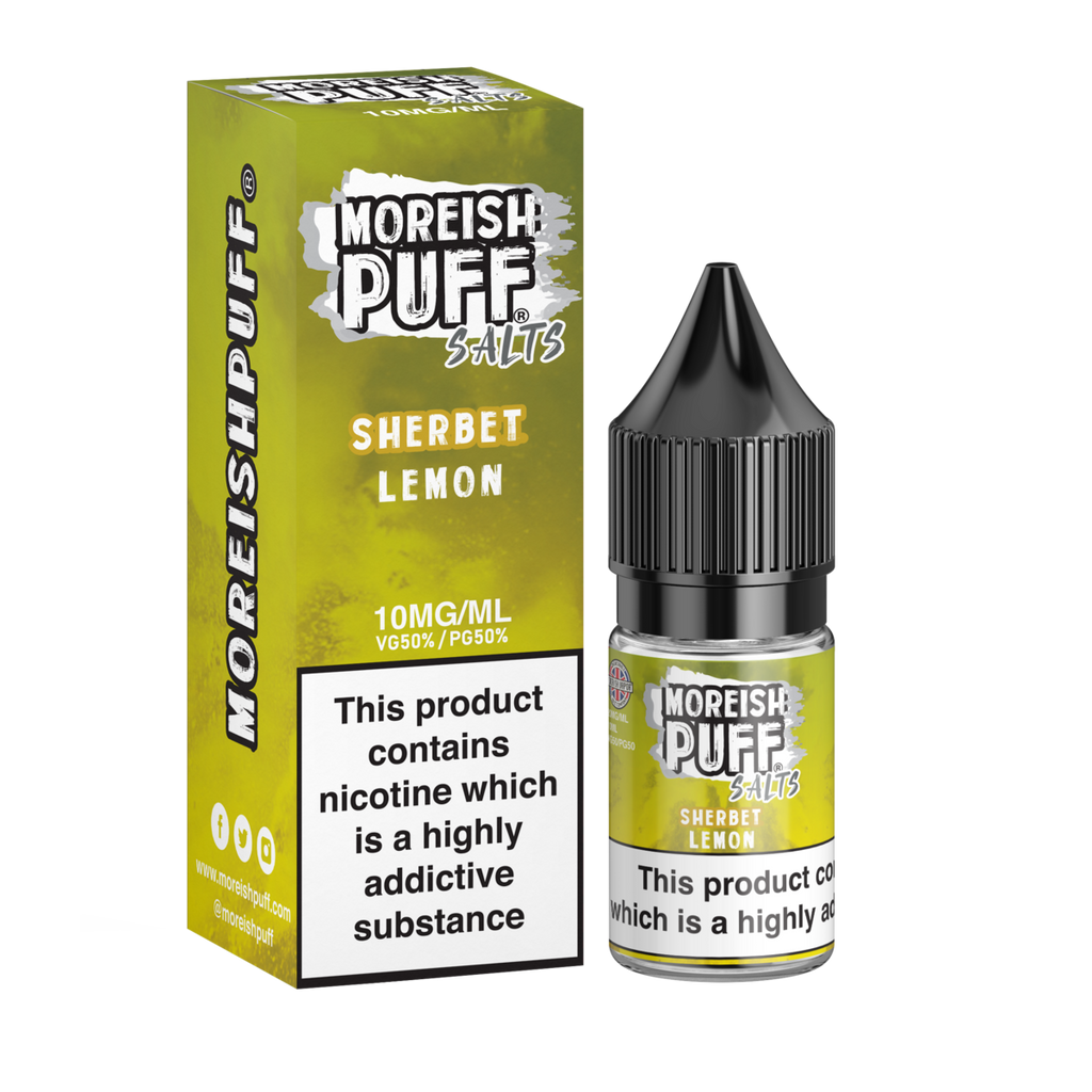 MOREISH PUFF NIC SALTS 10ML 10MG 20MG VAPE JUICE FULL RANGE TPD