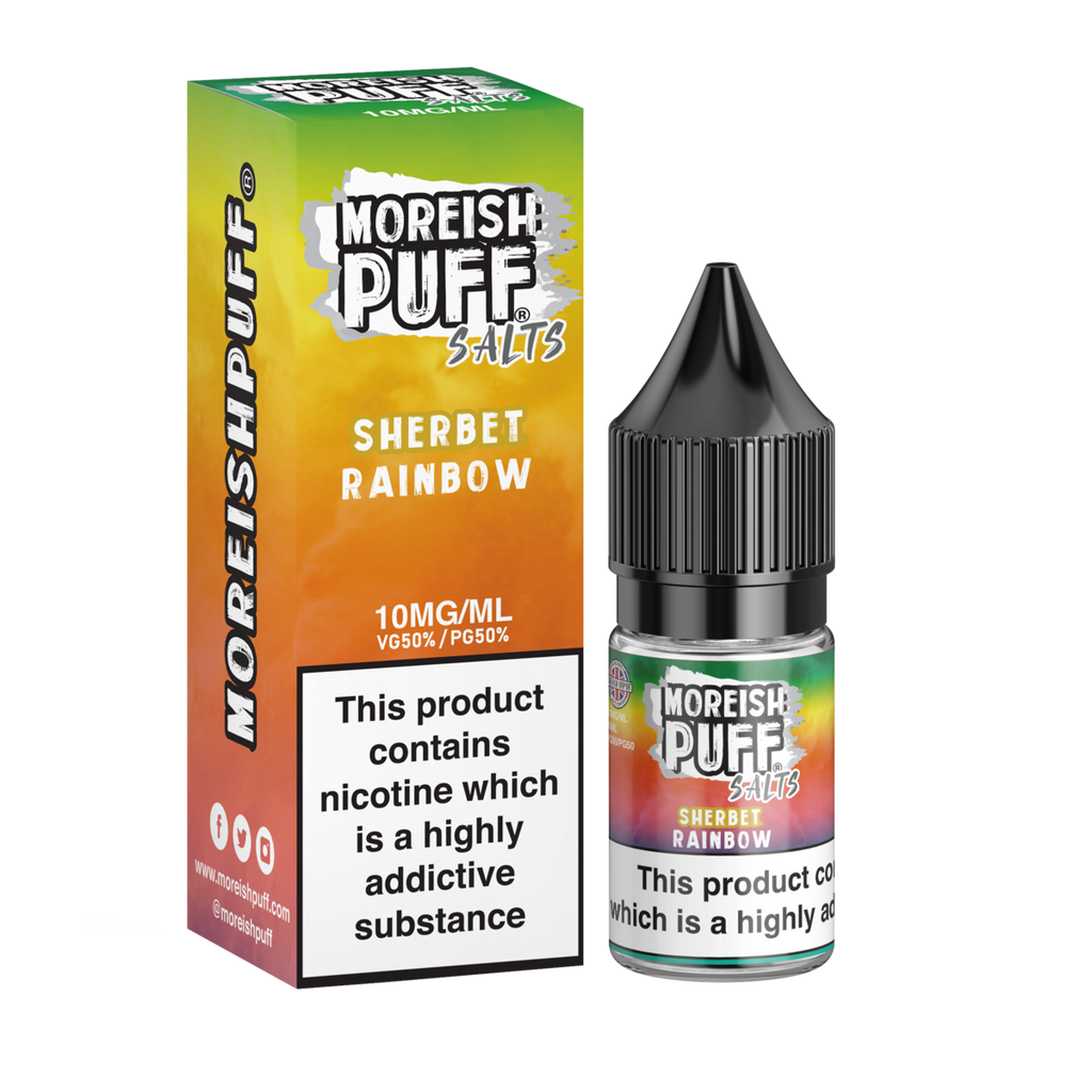 MOREISH PUFF NIC SALTS 10ML 10MG 20MG VAPE JUICE FULL RANGE TPD