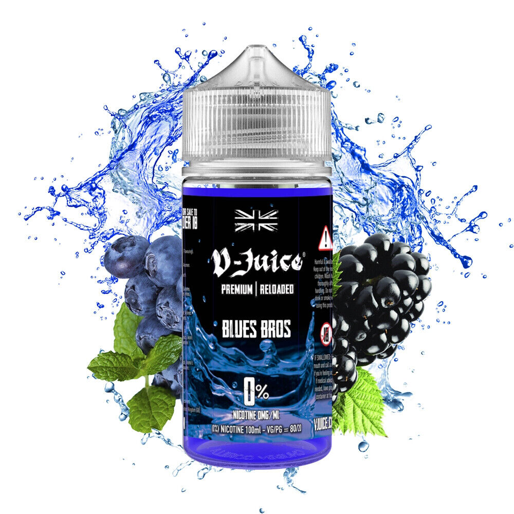 V Juice Premium E-Liquid Vape Juice 100ML 0MG TPD MADE IN UK