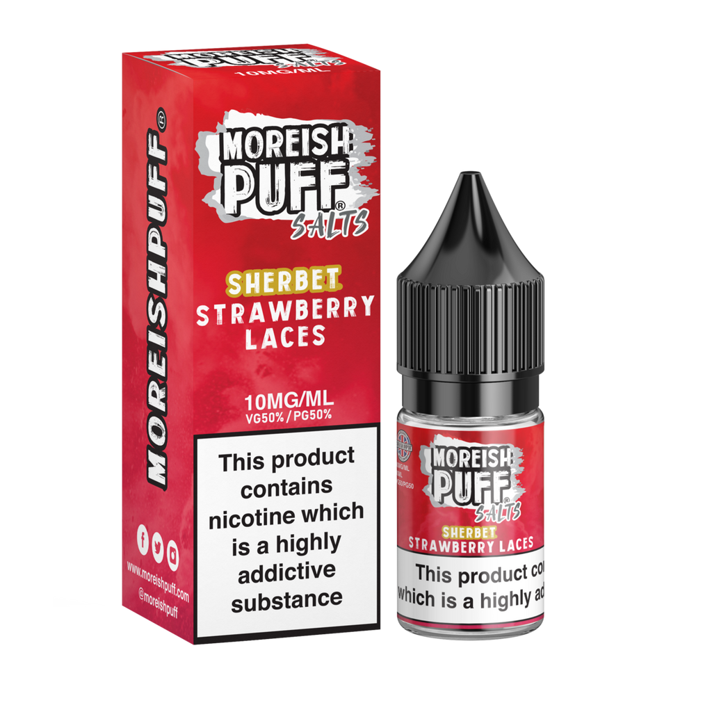 MOREISH PUFF NIC SALTS 10ML 10MG 20MG VAPE JUICE FULL RANGE TPD