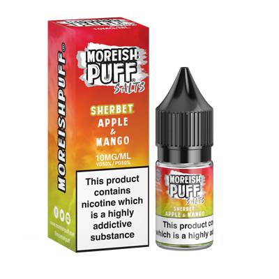 MOREISH PUFF NIC SALTS 10ML 10MG 20MG VAPE JUICE FULL RANGE TPD