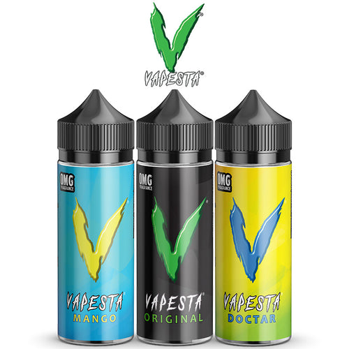 Vapesta Range Vape Juice 0mg 100ml Short Fill Vegetable Glycerin (70%), Propylene Glycol (30%),
